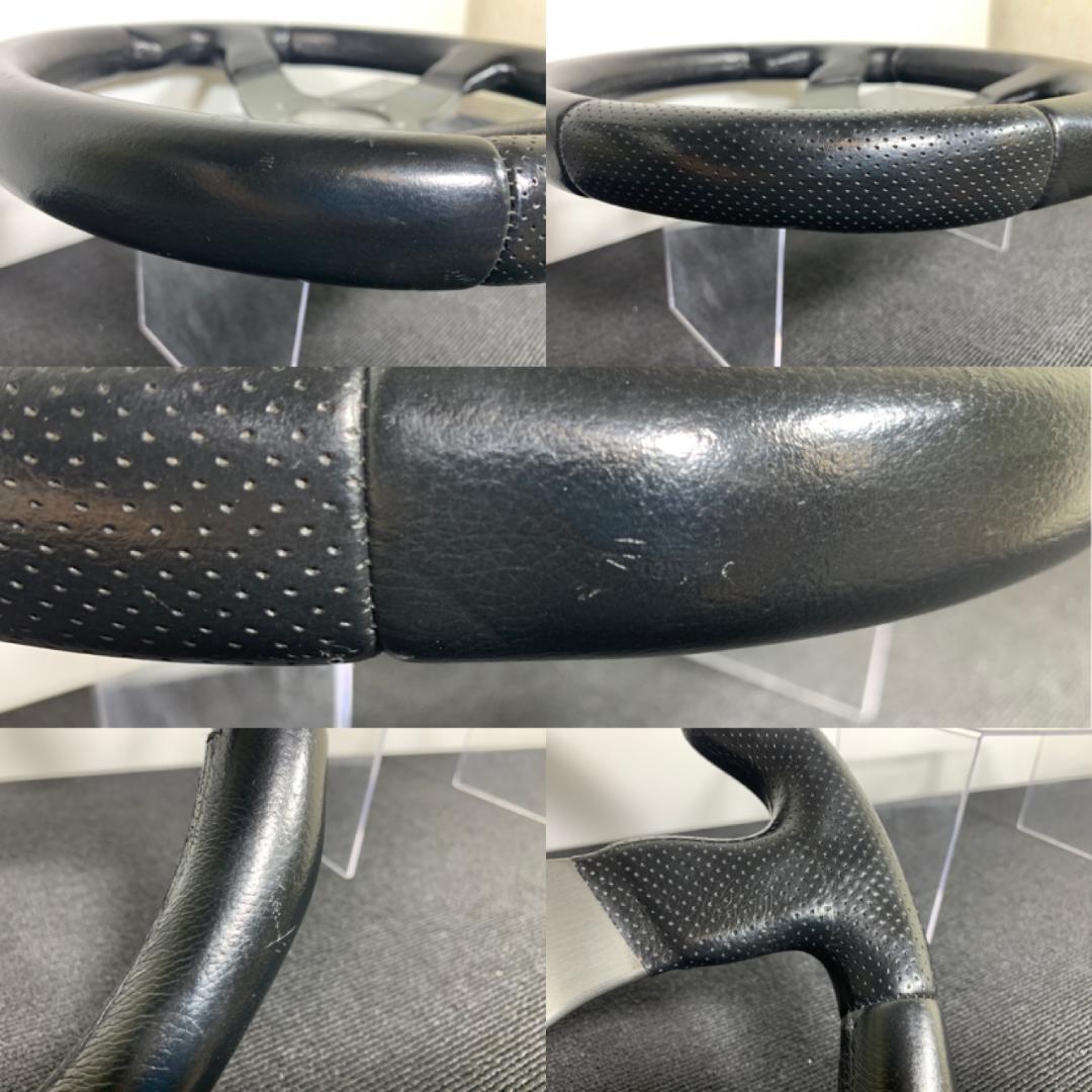 モモ RACE レース レザーステアリング 32パイ 2007年7月製造 当時物