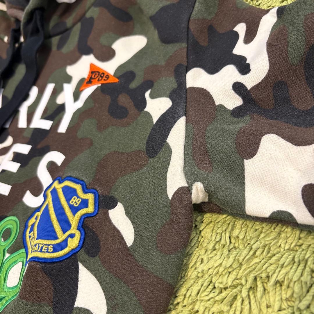 パーリーゲイツ PEARLYGATES パーカー 迷彩 カモフラ ワッペン 1