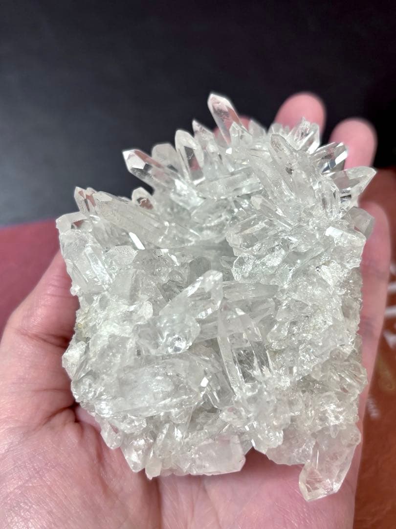 【希少】水晶 クラスター (ミナスジェライス州)原石 マーカサイトインクォーツ