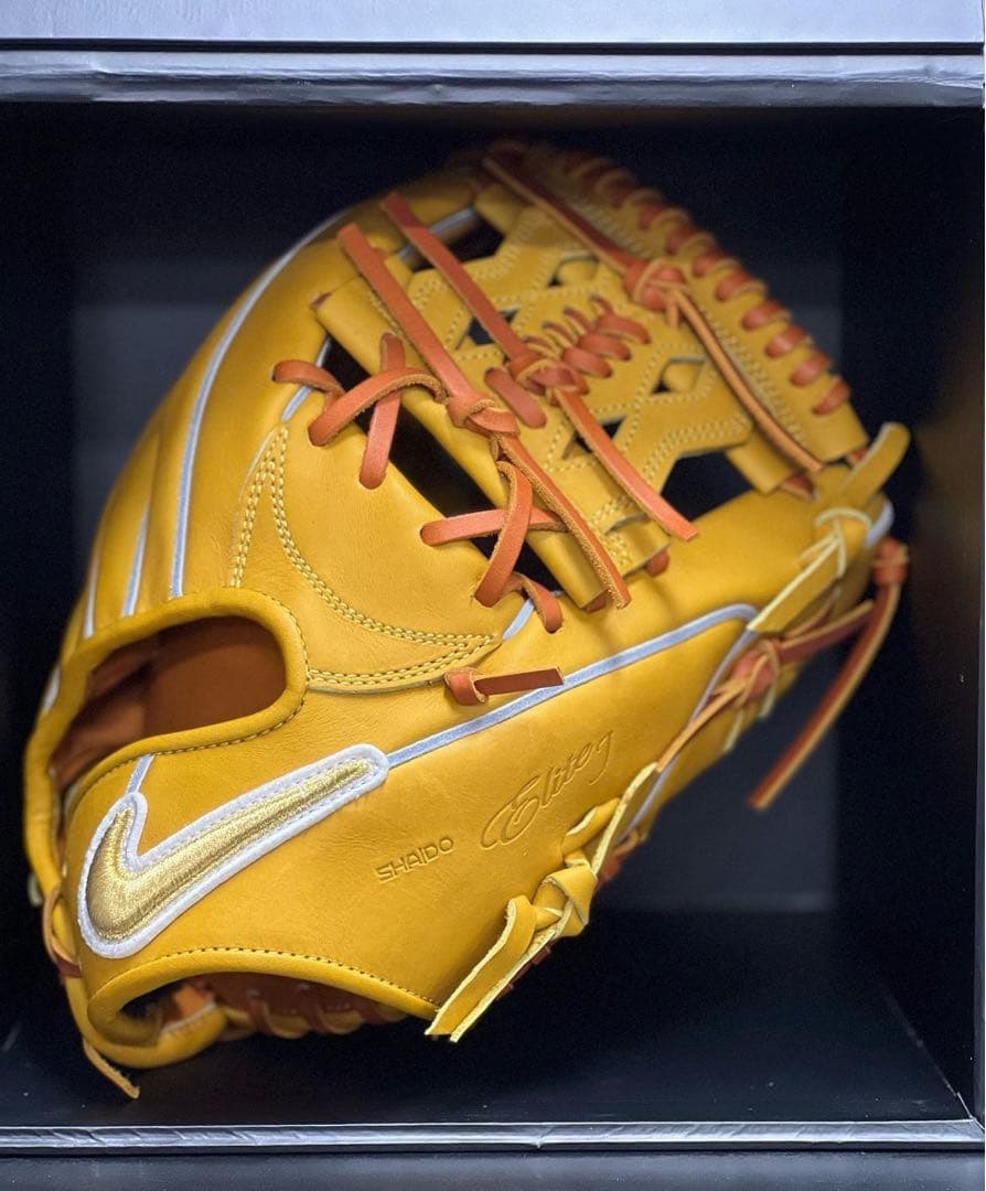 日本製 激レア NIKE 硬式グローブ内野手用 SHADO ELITE 謝道
