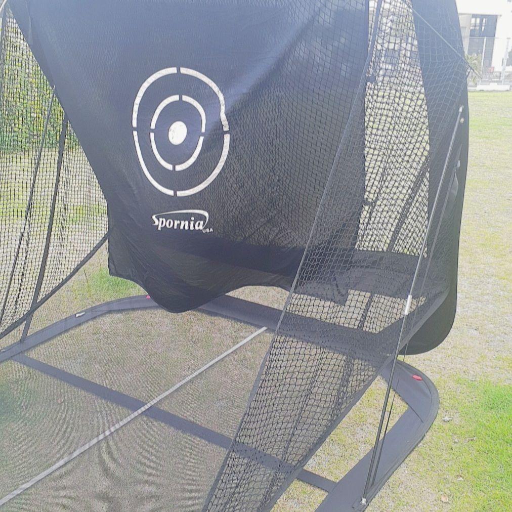 Spornia バッティングネット 黒 収納バッグ付き　野球　ゴルフ　スポーツ