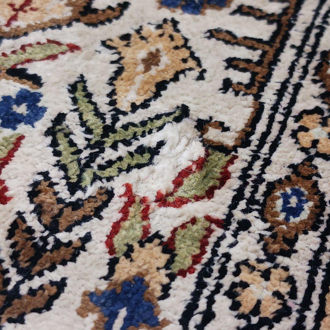 Y3327 ペルシャ絨毯 クム ババイ工房 シルク100% 手織100万ノット