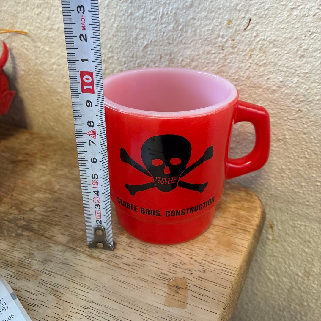 ビンテージ　スカル　髑髏　骸骨　アドバタイジング　ファイヤーキング　マグカップ