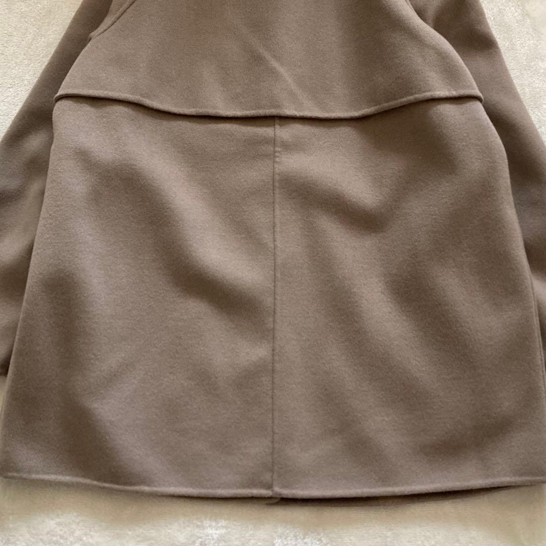 【美品】INDIVI 36 ハミルトンラムズウール ステンカラーリバーコート