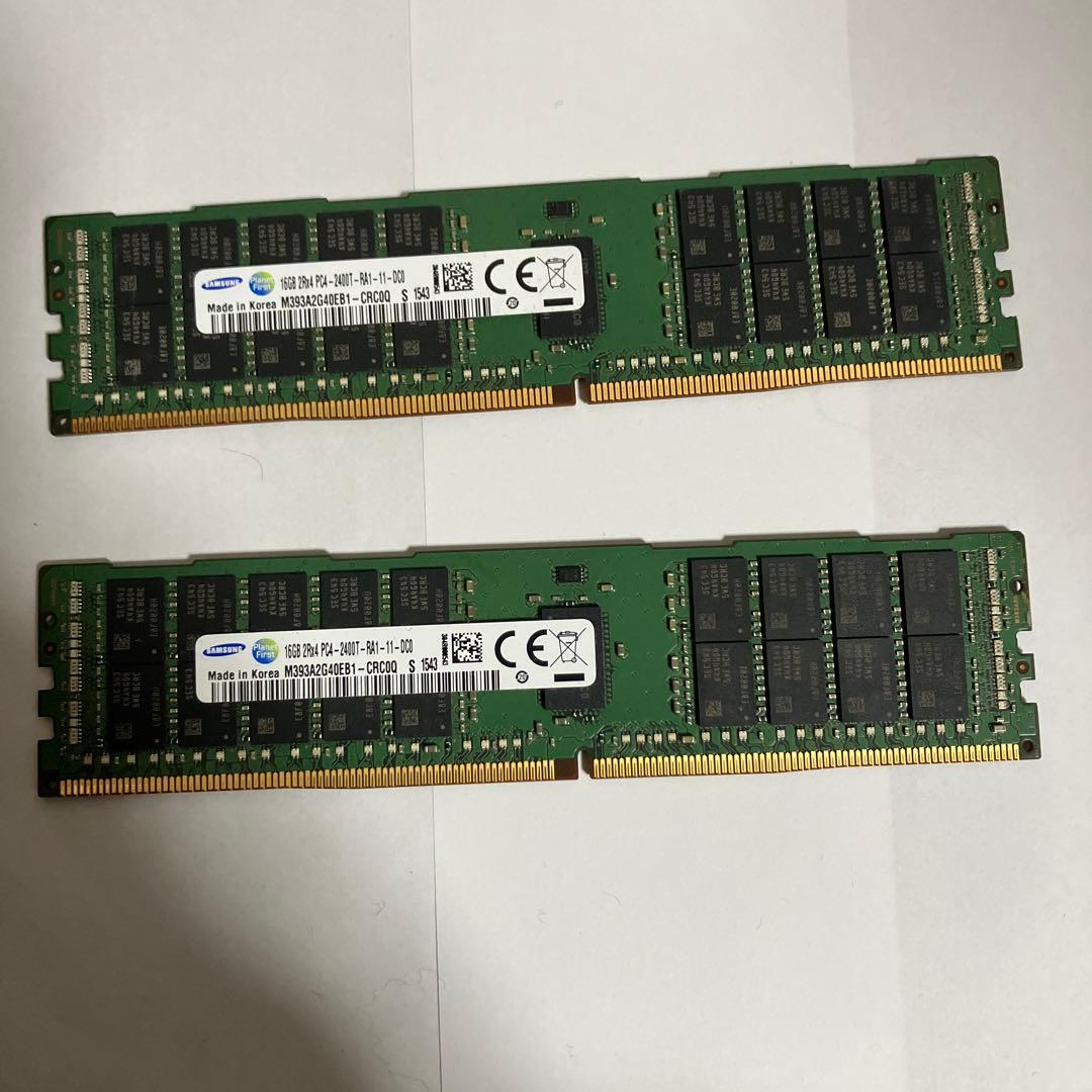 Samsung メモリ DDR4 16GB×2枚 （RDIMM）