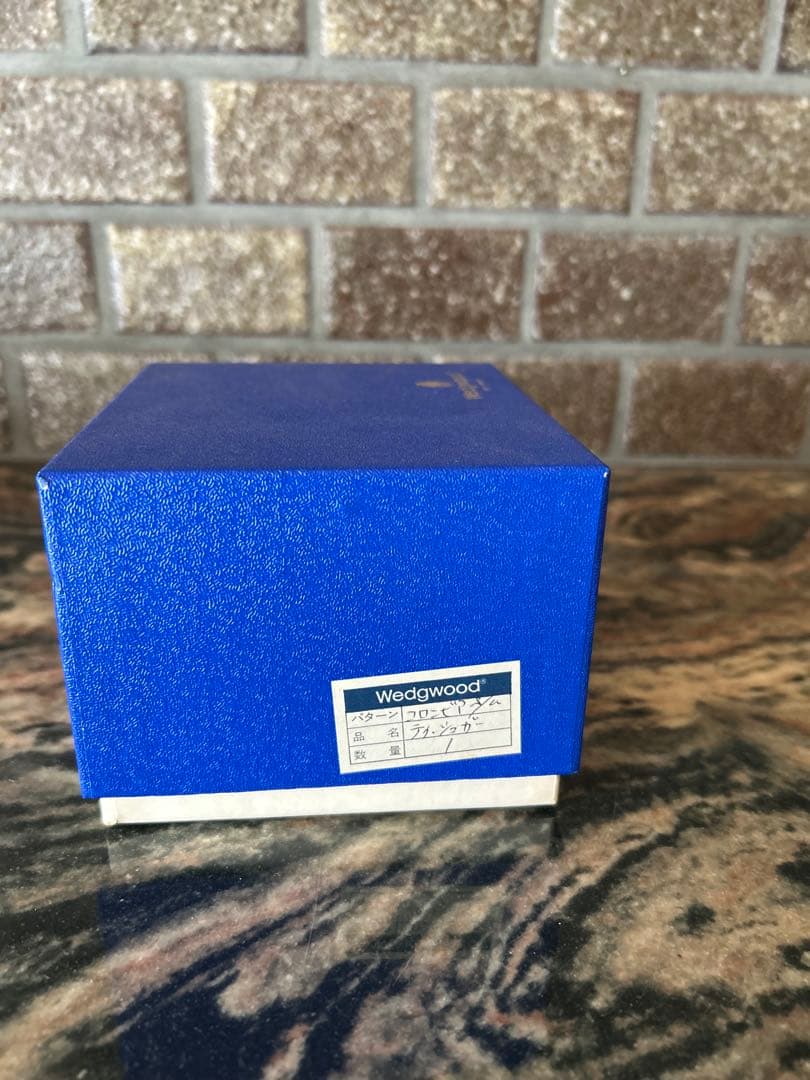 ウエッジウッドゼージグリーンケーキ皿6枚黒壺箱入り15.5cm