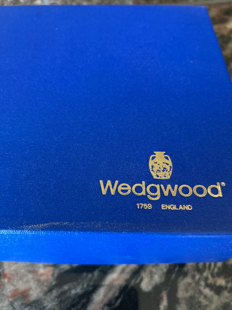 ウエッジウッドゼージグリーンケーキ皿6枚黒壺箱入り15.5cm