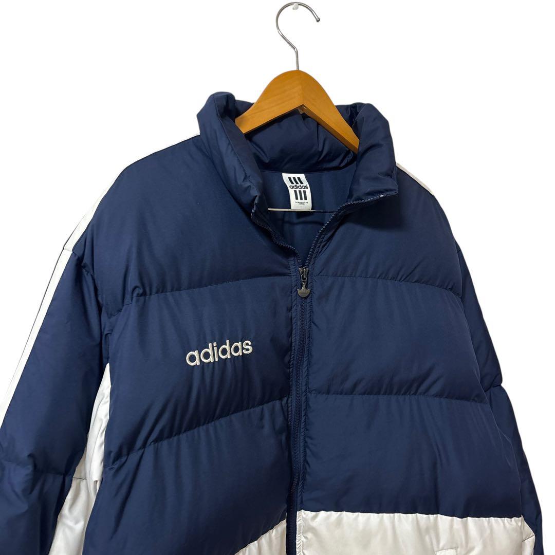 adidas ダウン ジャケット ネイビー/ホワイト 90s ビンテージ