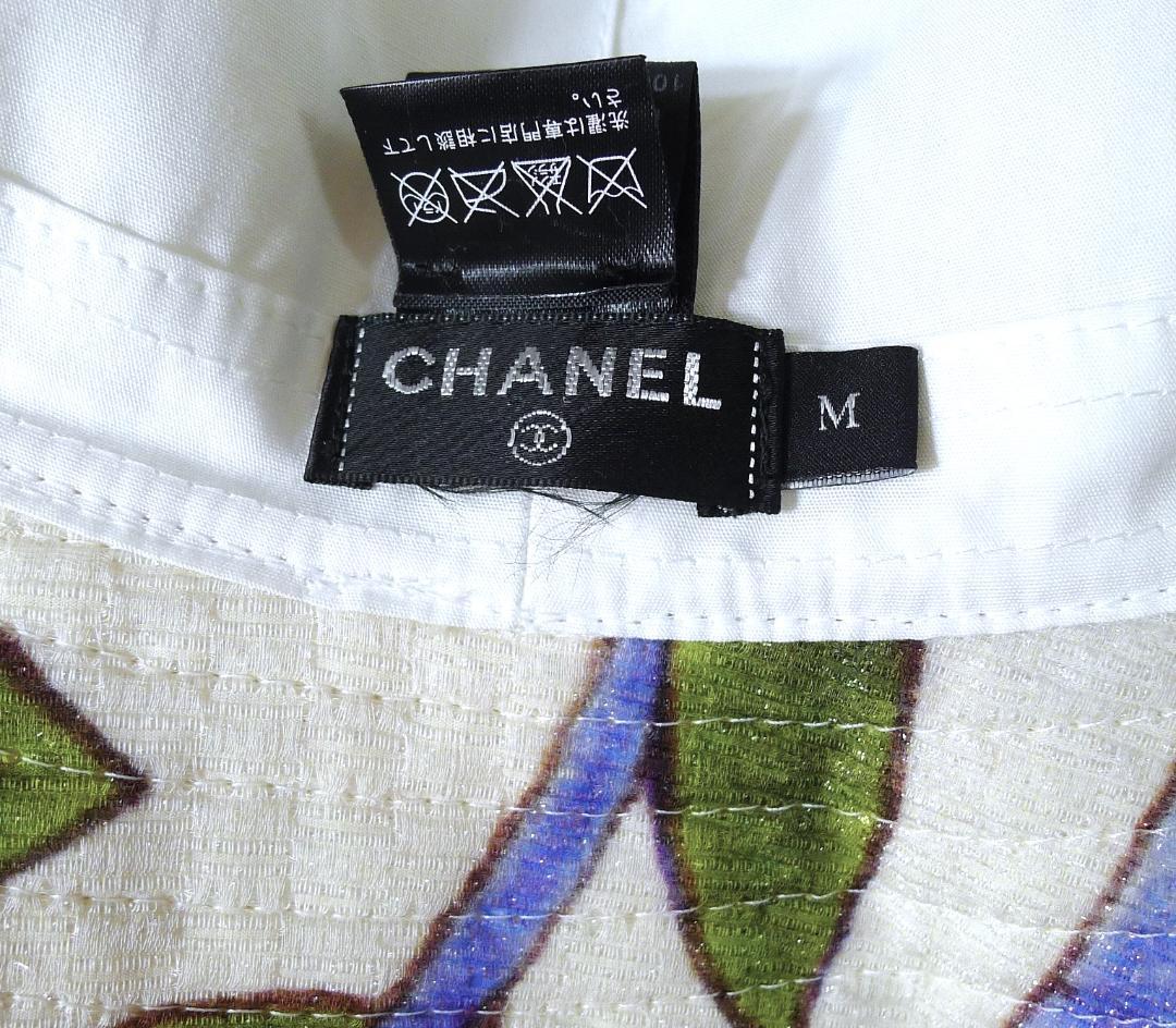 最終価格◇【シャネル】大きなカメリアがアクセント！ホワイトカラーコットンハット◇