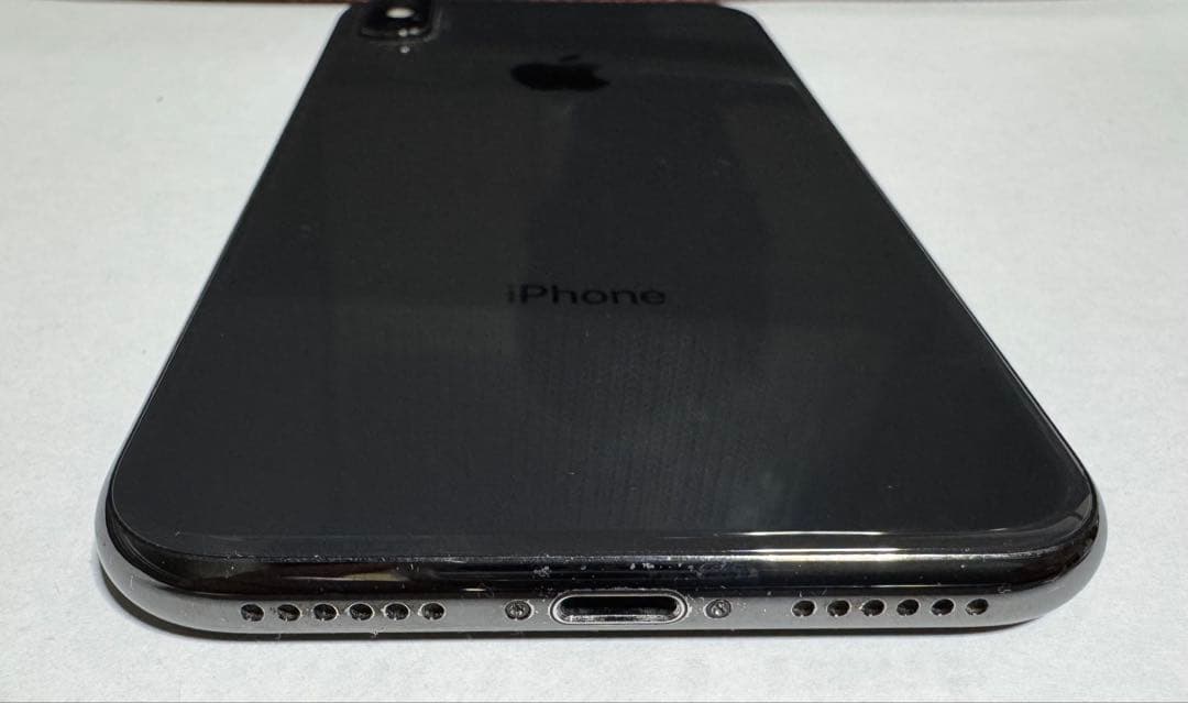 【バッテリー新品】Apple iPhone X スペースグレー 本体 256GB