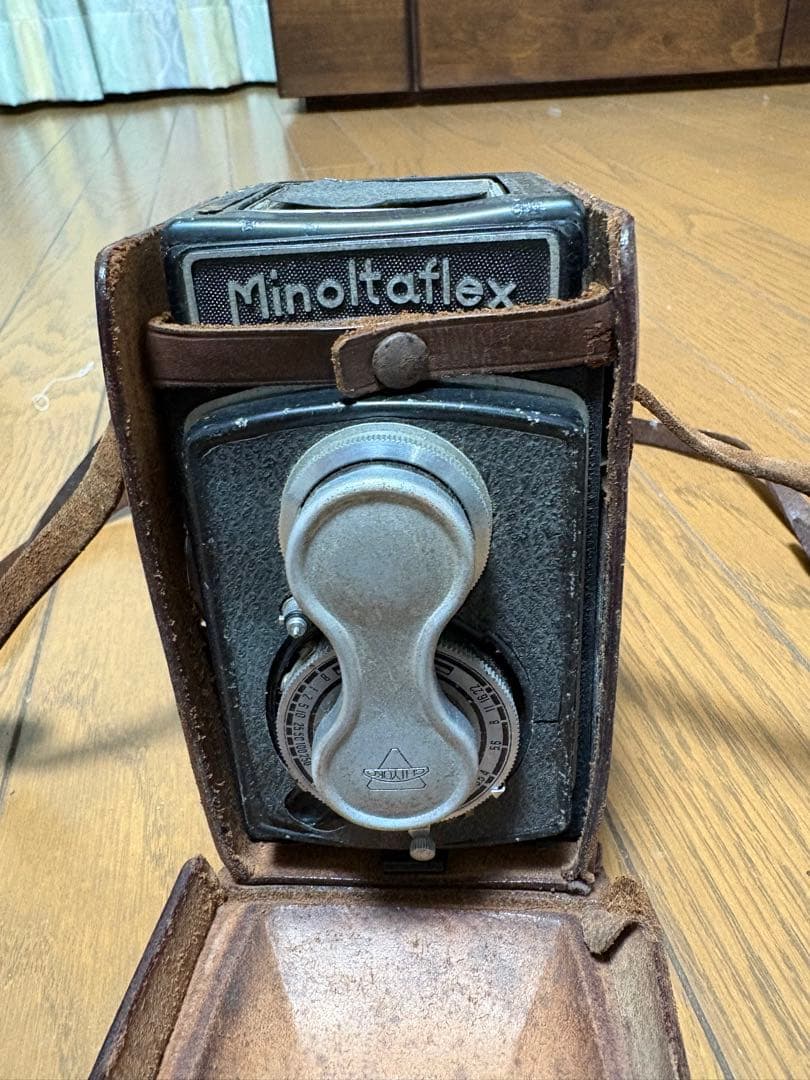 レトロカメラ Minoltaflex フィルムカメラ レザーケース付き