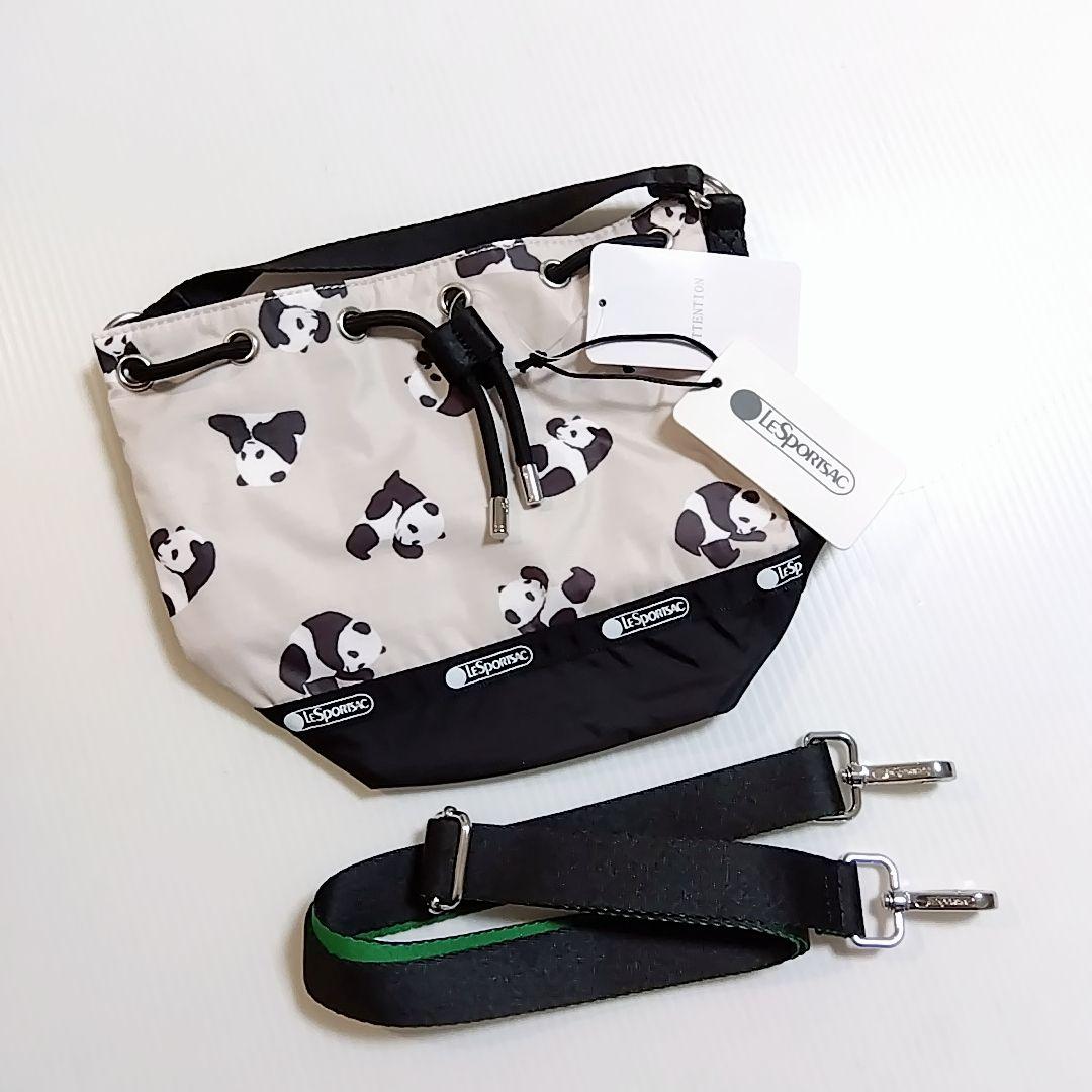 レスポ パンダ PANDA 巾着 ショルダーバッグ 2WAY ミニショルダー