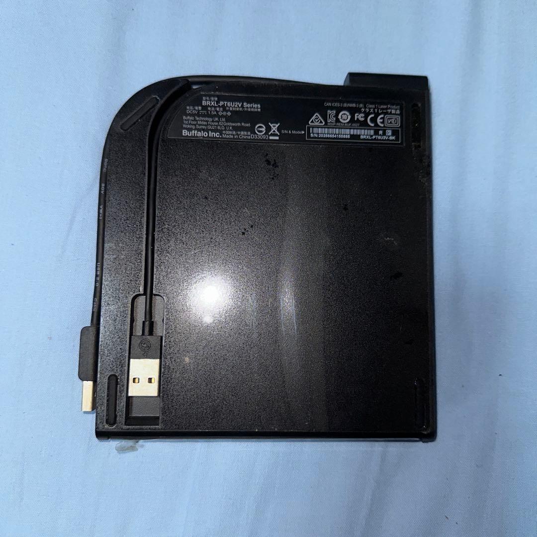 BUFFALO BRXL-PT6U2V-BK 外付BDドライブ 美品 Mac対応