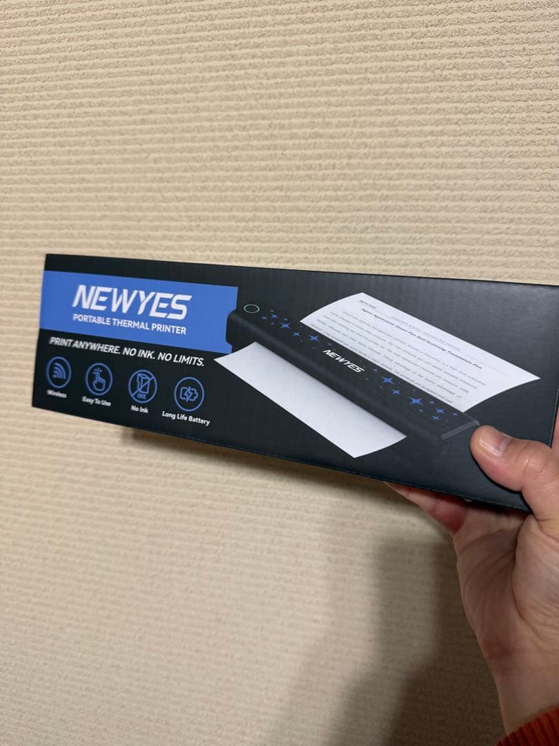 サーマルプリンター インク不要 2000mAh A4サイズ ハンディーサイズ