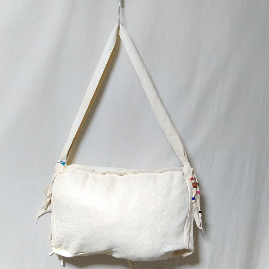 メ*ト様 ネイティブ 本革 ディアスキン ショルダーバッグ メキシコ製 デッドス