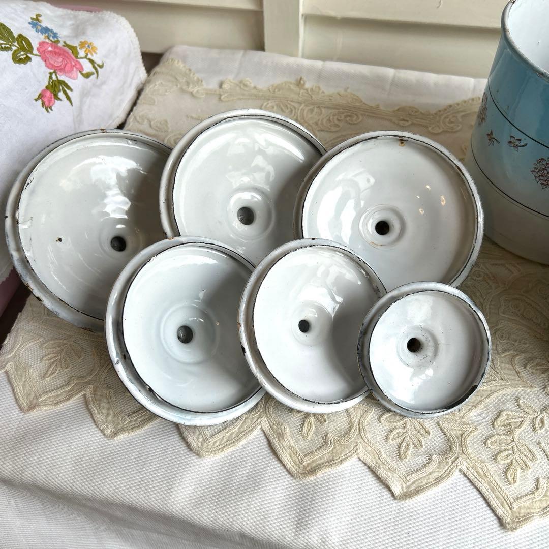 フランスアンティーク　ホーローキャニスター6 個set