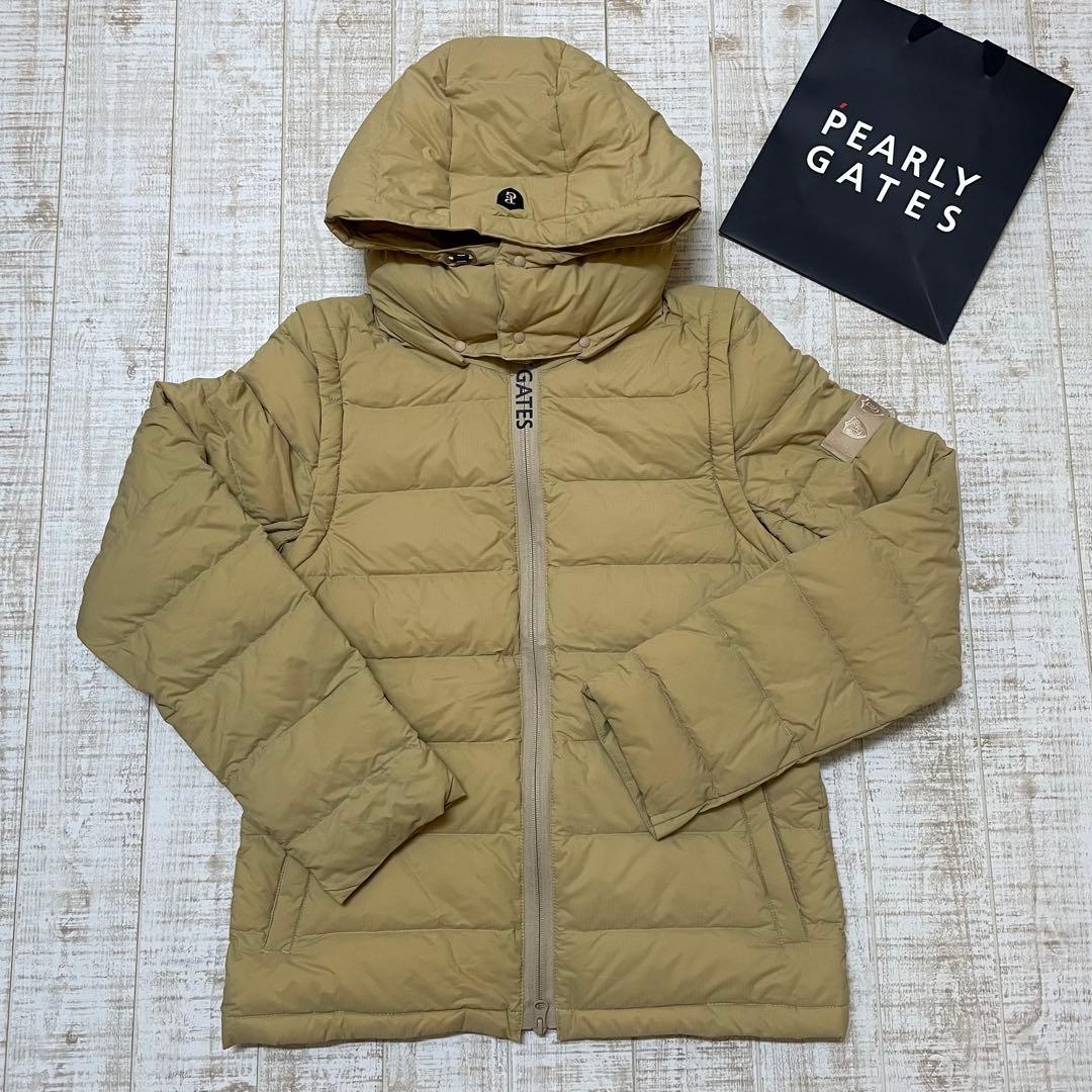 新品 パーリーゲイツ ダウンジャケット 高級 ベージュ Lサイズ（5）