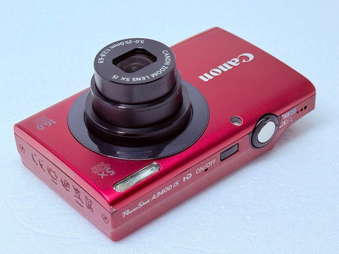 Canon PowerShot A3400 IS レッド 動作＆タッチ良好