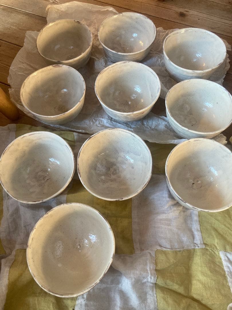 三島数茶碗　米山造　10客組