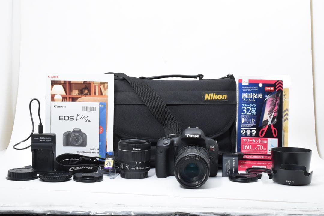 デジタル一眼レフカメラ/canon kiss x9i標準&望遠ダブルレンズセット