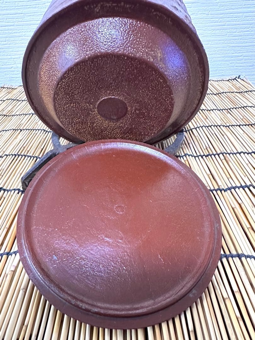 未使用、保管品　南部盛栄堂ＯＩＧＥＮ造　桜皮寸胴１０型　南部鉄瓶　南部鉄器