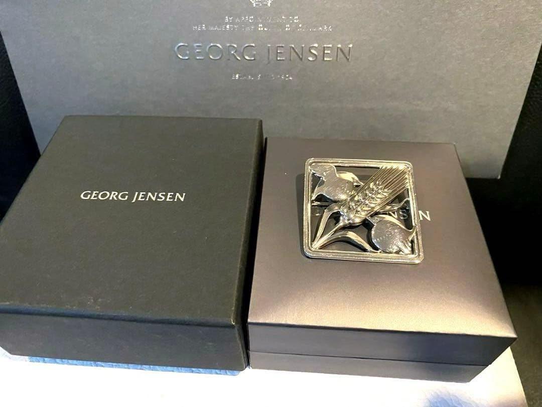 極美品  小鳥 麦 ブローチ #250 925 付属品完備