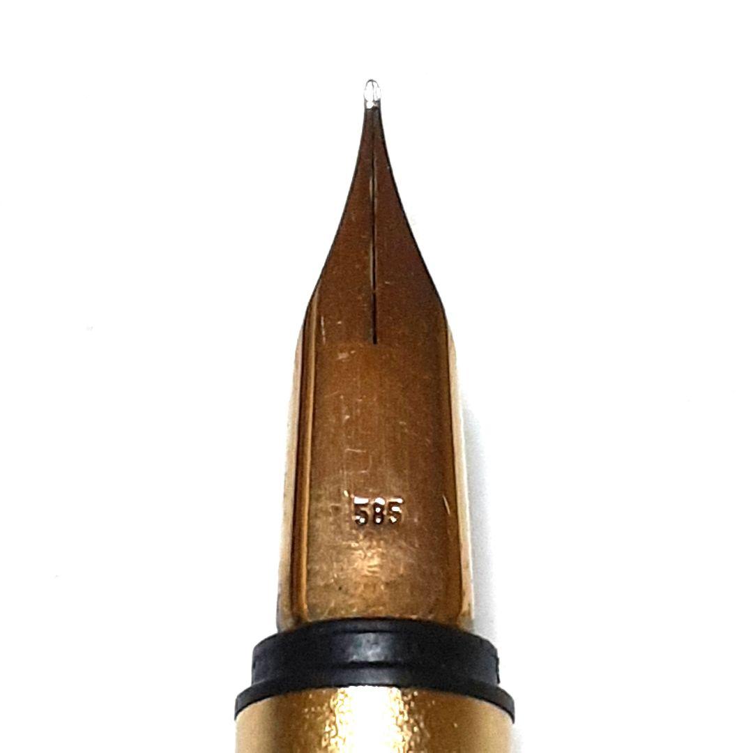モンブラン MONTBLANC 万年筆 ノブレス 金張り ペン先585刻印