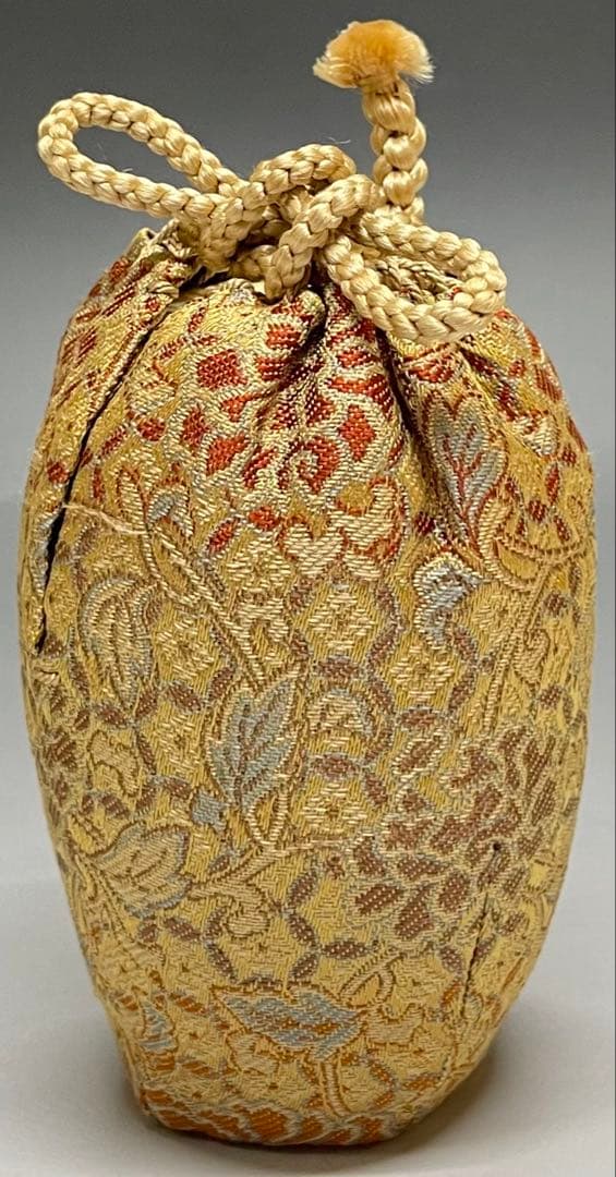 高取喜恵　肩衝茶入　高取焼　四方桟共箱　栞　yy14