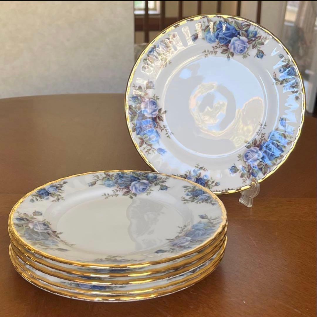【美品】英国製　ロイヤルアルバート★ムーンライトローズ★ケーキ皿　3枚