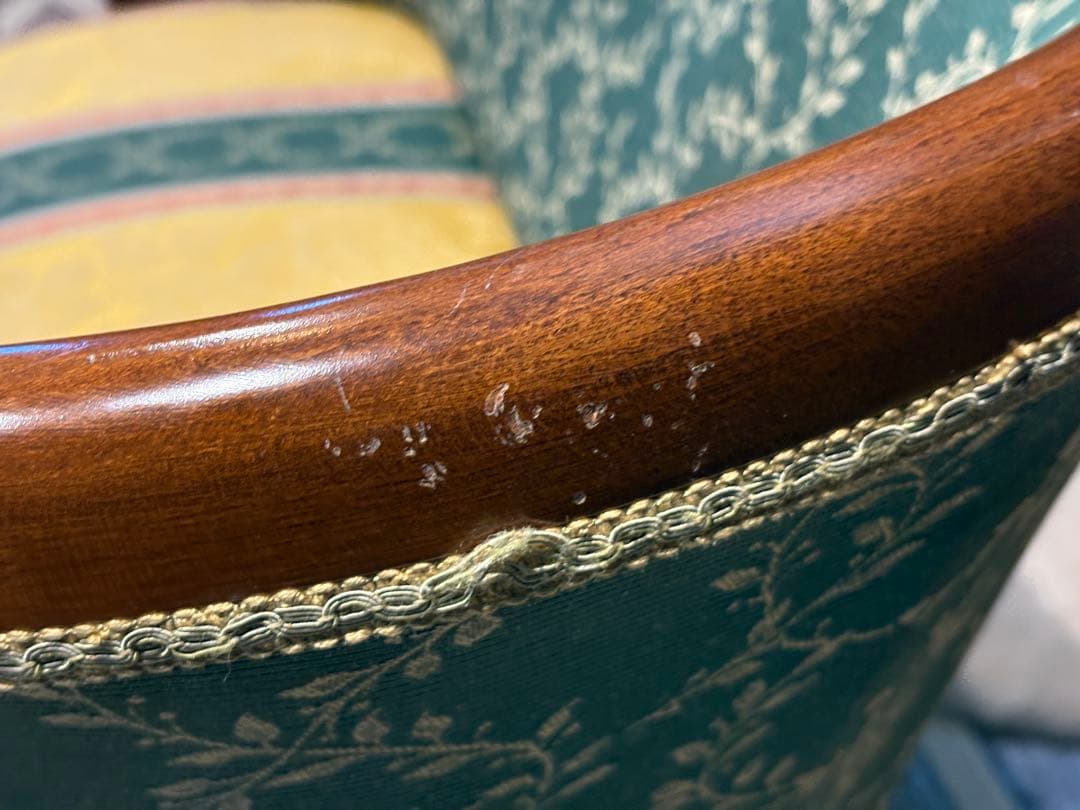 クラシック 2人掛けソファ 2Pソファ 猫脚 アンティーク ヴィンテージ nY