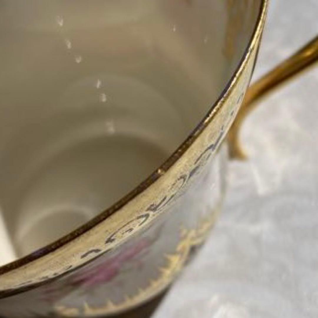 パラゴン　ピンクローズ　コバルトブルー＆ゴールド　カップ＆ソーサー 1客