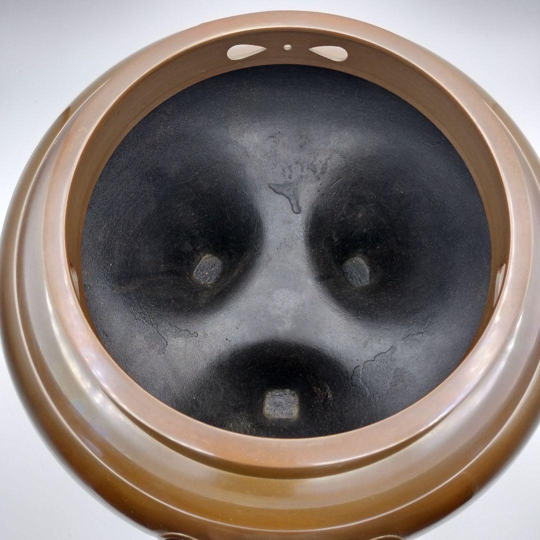 a91 朝鮮風炉　清光 茶道具 古物　釜　風炉釜　切合