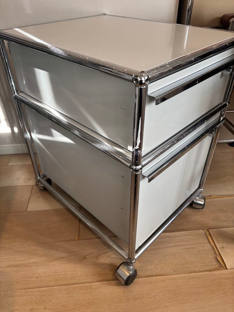 USM ハラー システム 2段 ロールボーイ デスク ワゴン　グレー