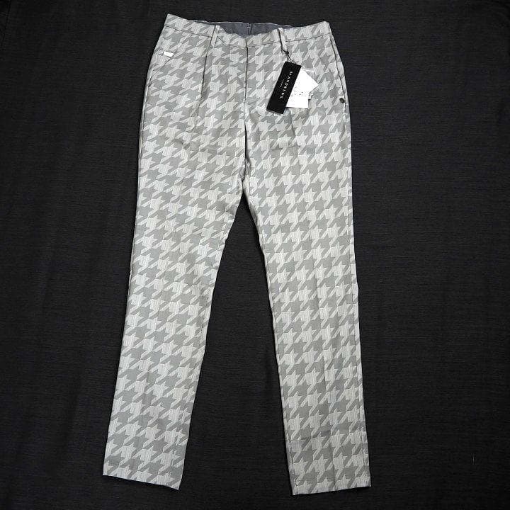 新品 セントアンドリュース ラメジャガード パンツ 定価39600円 灰 M