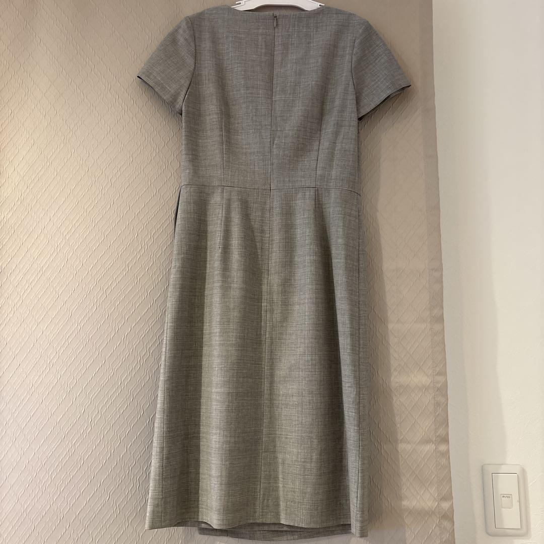 【新品タグ付き】Theory Luxe グレー ワンピース 半袖　スモールサイズ