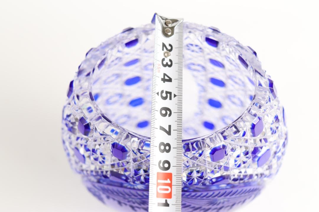 マイセン クリスタル アラビアンナイト 青ガラス Meissen 花瓶