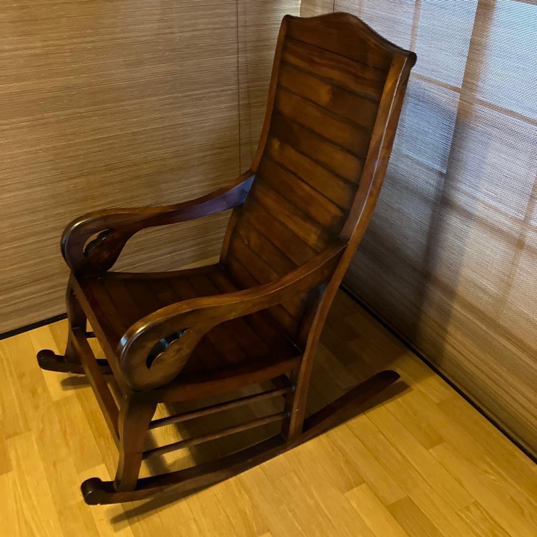木製　ロッキンキグチェアー　ヴィンテージ レトロ　カントリー調