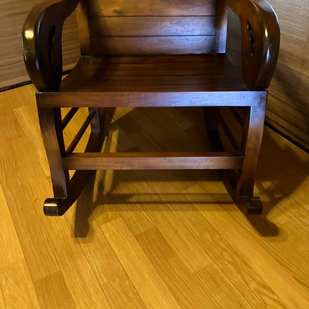 木製　ロッキンキグチェアー　ヴィンテージ レトロ　カントリー調