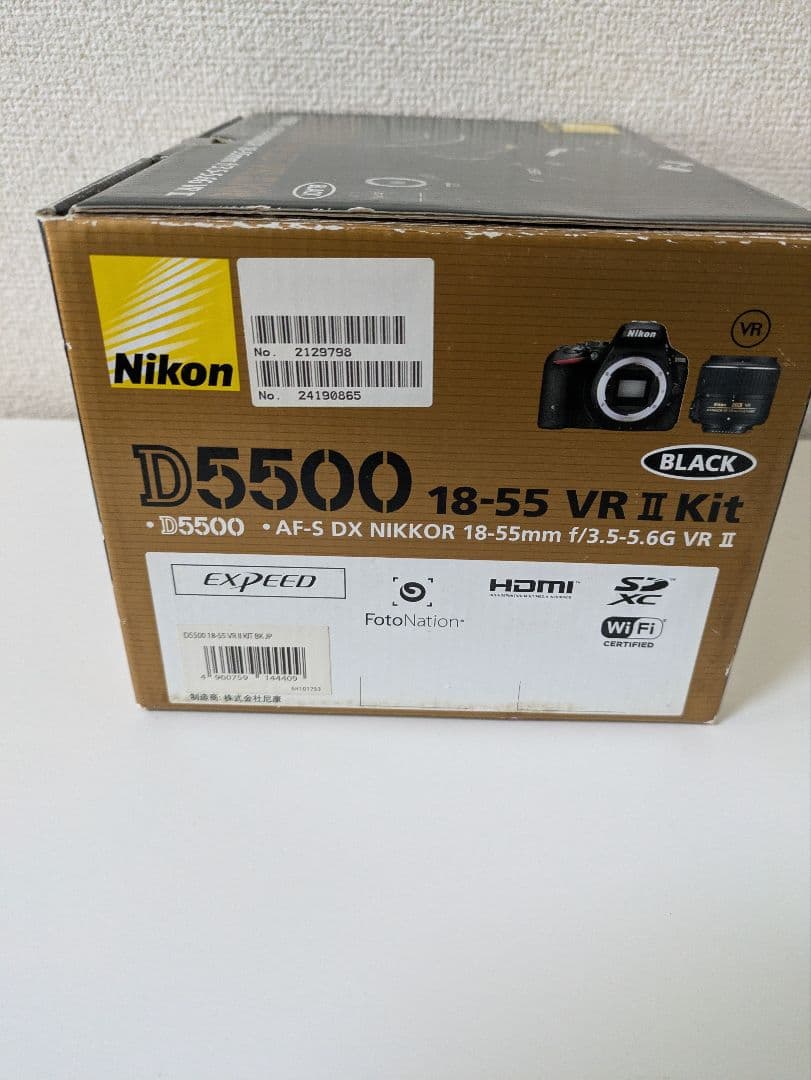 Nikon　D5500＋レンズ　 　　　　　　S数1,365回 1.4%以下