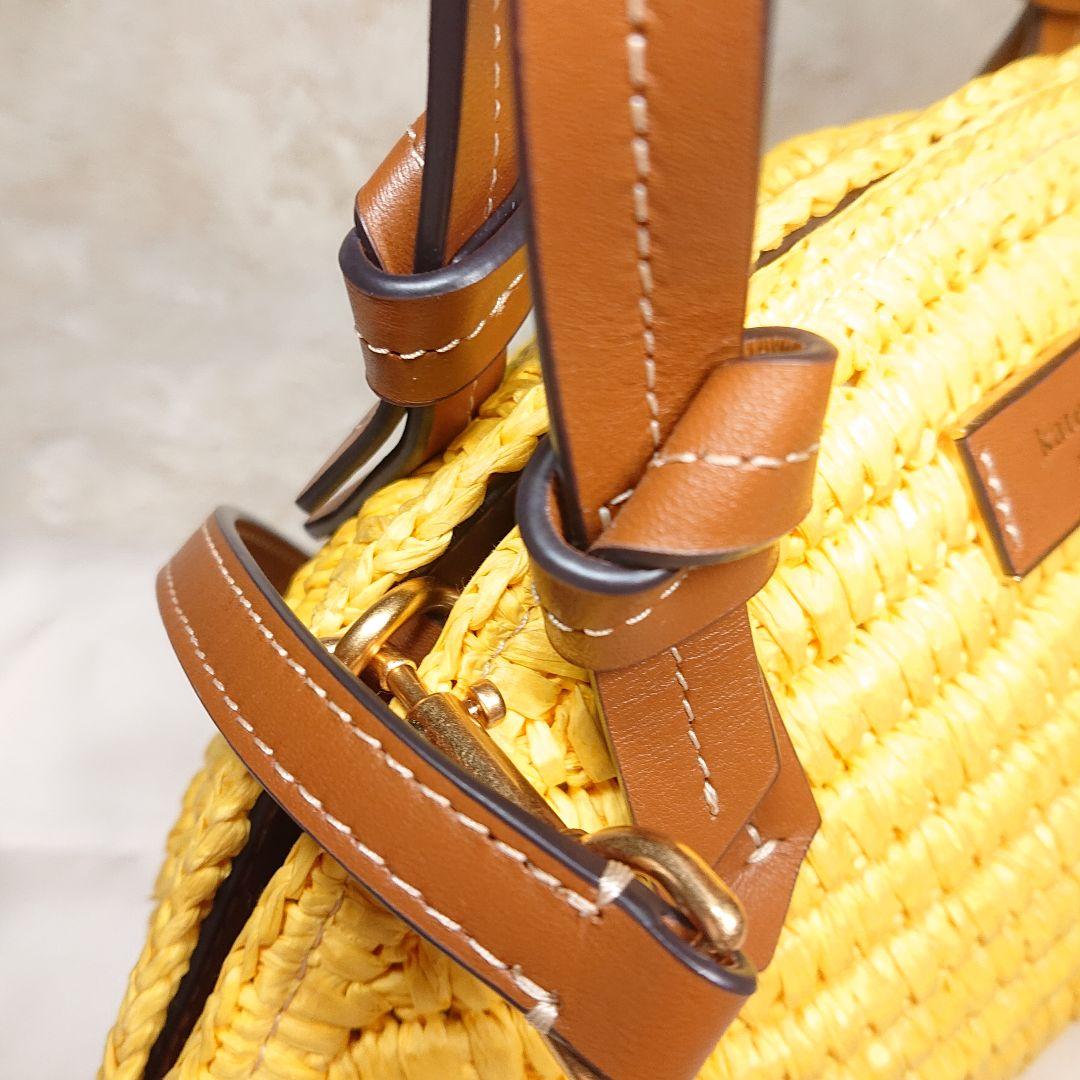 ケイトスペード レモン ドロップ ストロー クロスボディ トートバッグ イエロー