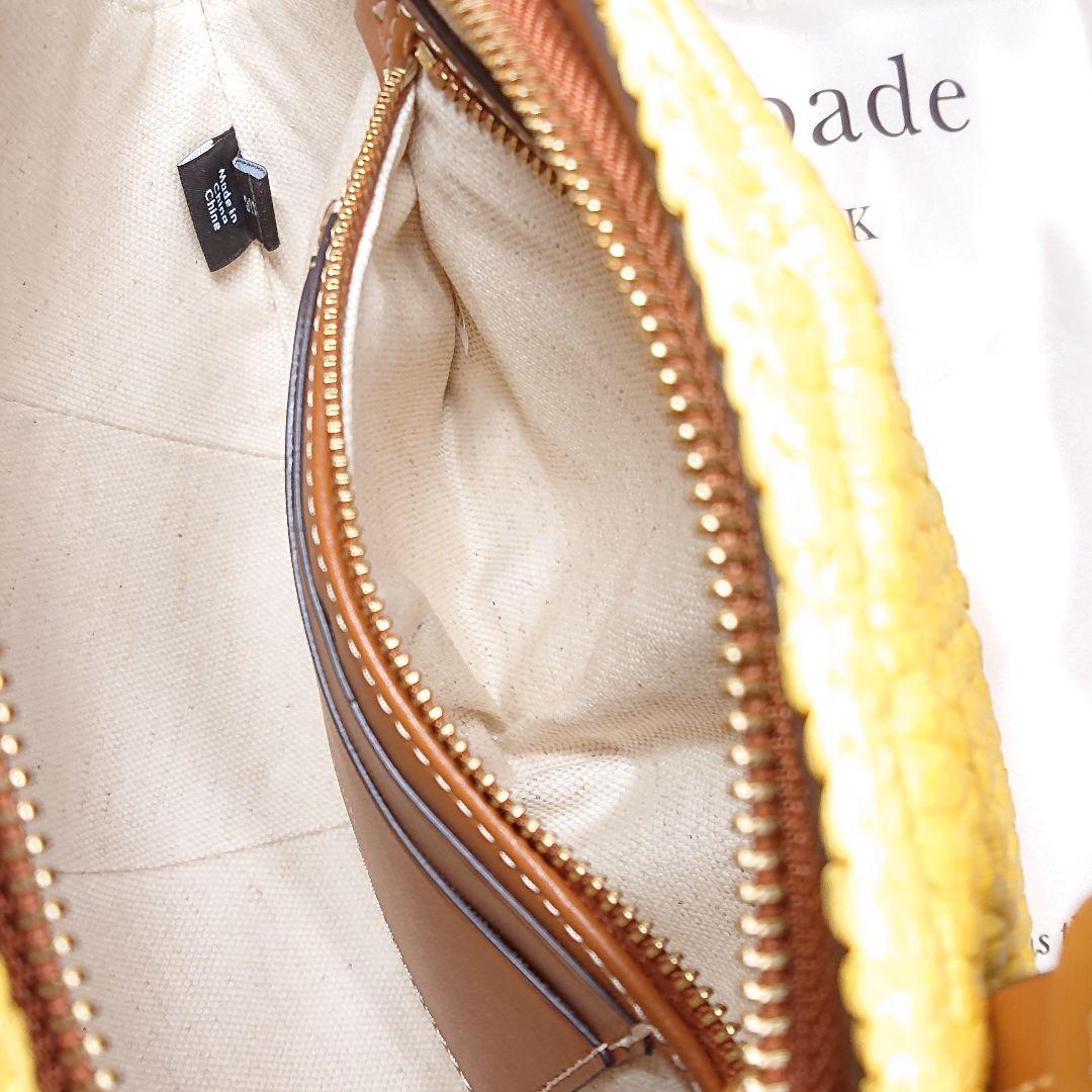 ケイトスペード レモン ドロップ ストロー クロスボディ トートバッグ イエロー