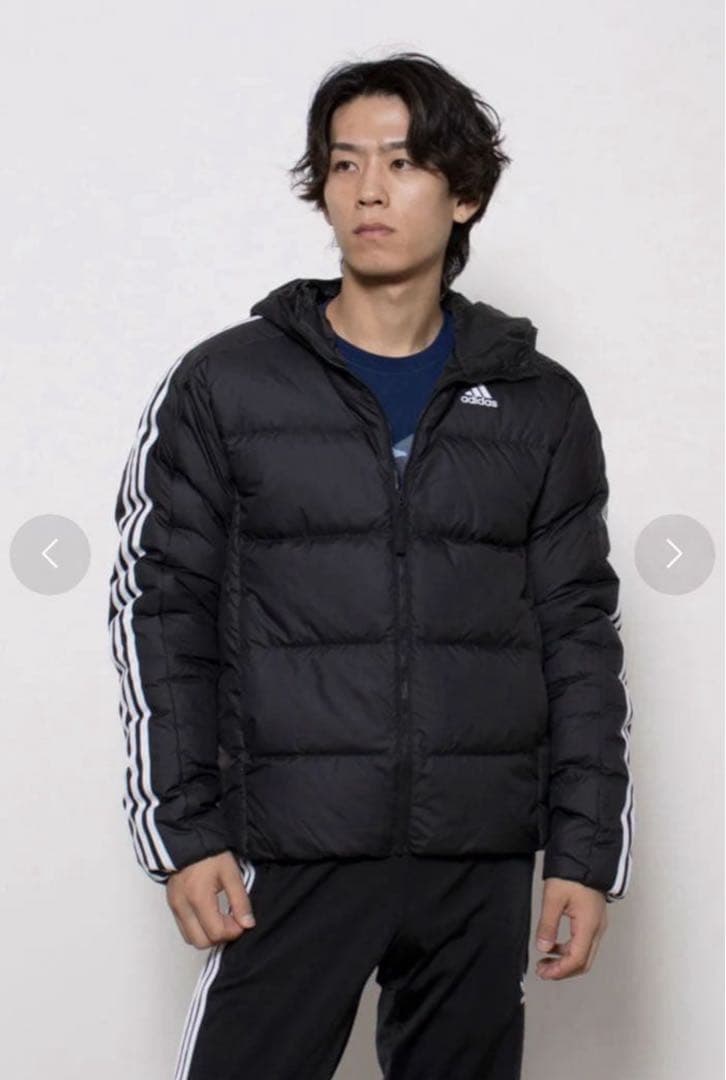 新品　アディダス　メンズ　フーディダウン　アウター　ブラック　軽量　撥水　M