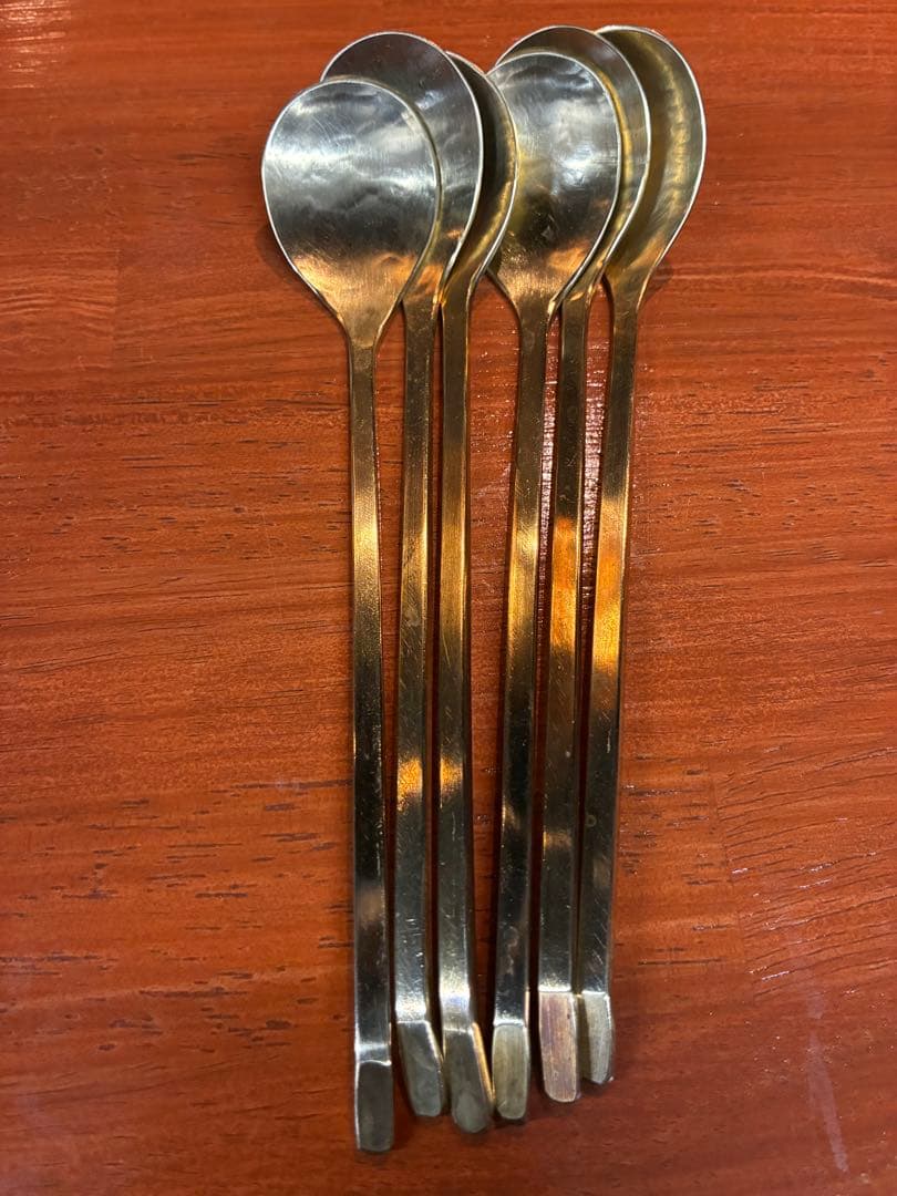 鍛金工房WESTSIDE33 寺地茂 作 真鍮 フォーク・スプーン　12点