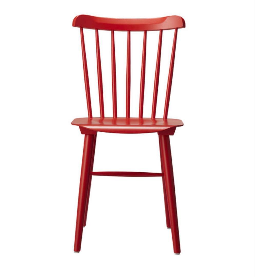 ④Oliver　ダイニングチェア ウィンザーチェア　希少 レッド まとめ買いOK