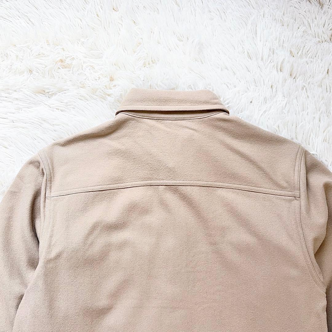 【美品】オーラリー　AURALEE ウール100%フランネルシャツ　ベージュ