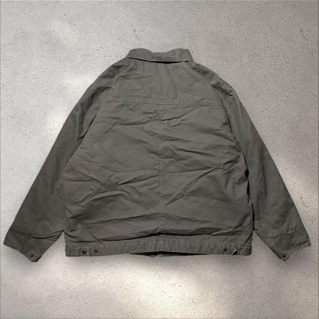 junsabuデトロイト企業ロゴ刺繍ダックワークジャケットカーキswing