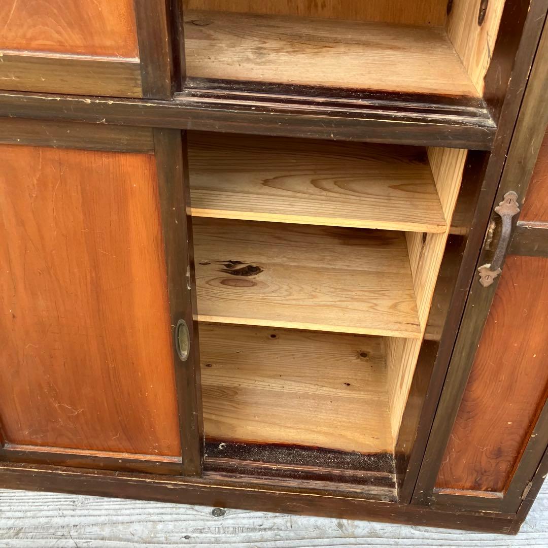 昭和レトロ 古家具 木製収納棚 下駄箱 シューズラック サイドボード 古道具箪笥