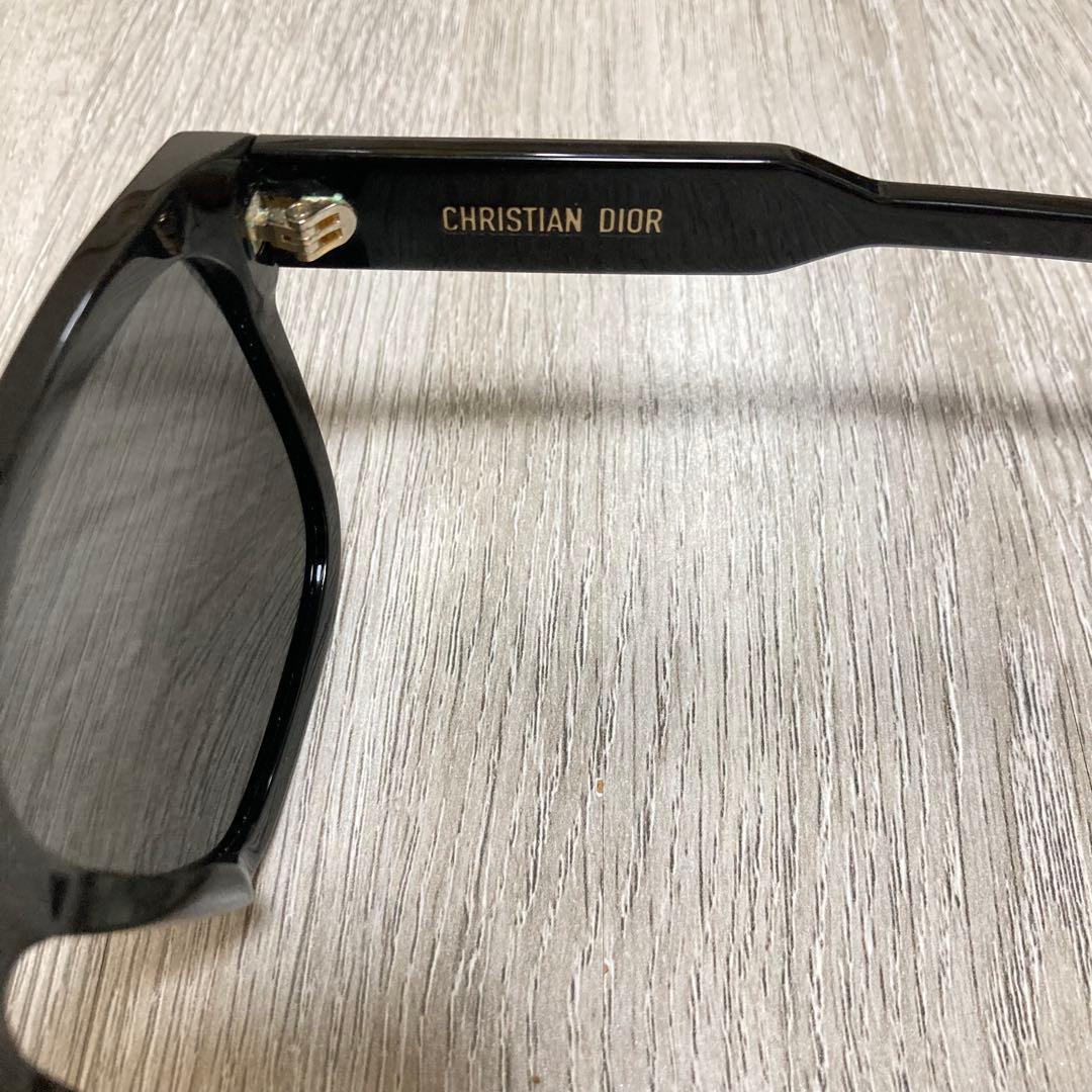 CHRISTIAN DIOR ブラック スクエア サングラス