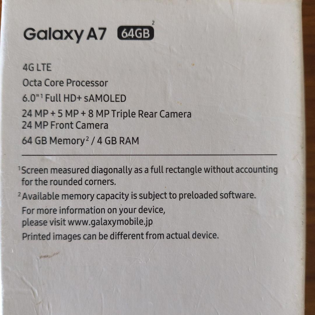 Samsung Galaxy A7 64GB　SIMフリー ブルー 付属品あり