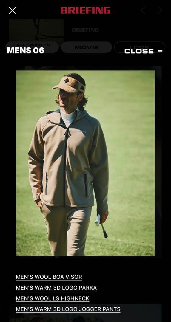 メンズウェア BRIEFING MEN'S WARM 3D LOGO PARKA